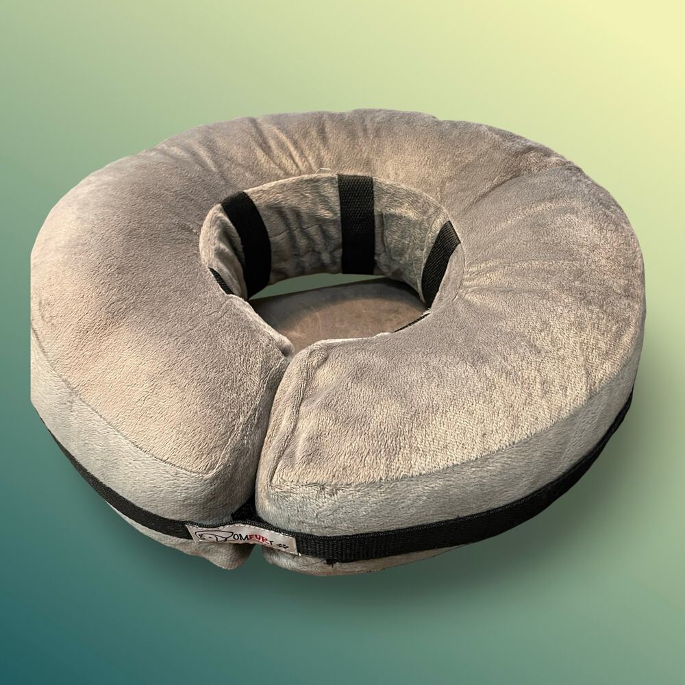 Comfurt Collar Dog Recovery Cone Alternative Soft Foam Gray Size Large 15"